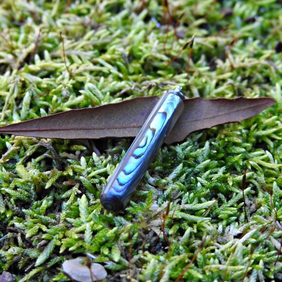 Dainty Colorful Abalone Gemstone Pendant - Small - Picture 4 of 9